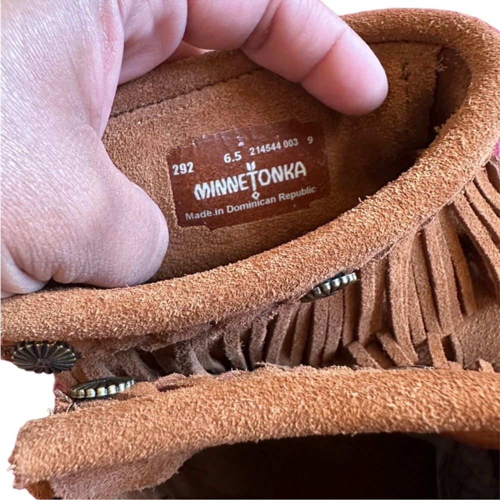 Minnetonka Brown Fringe Anywhere Ankle Boots. Size 6.5 - Picture 3 of 5